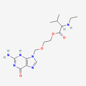 2-[(2-amino-6-oxo-3H-purin-9-yl)methoxy]ethyl 2-(ethylamino)-3-methylbutanoate