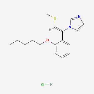1-[(Z)-2-methylsulfanyl-1-(2-pentoxyphenyl)ethenyl]imidazole;hydrochloride