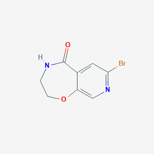 molecular formula C8H7BrN2O2 B8238452 7-Bromo-3,4-dihydropyrido[4,3-f][1,4]oxazepin-5(2H)-one 