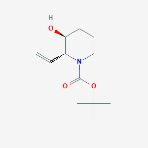 molecular formula C12H21NO3 B8238462 tert-Butyl (2R,3S)-3-hydroxy-2-vinylpiperidine-1-carboxylate 