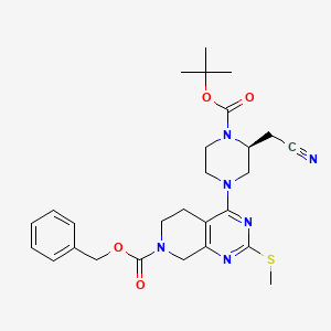 benzyl 4-[(3S)-4-tert-butoxycarbonyl-3-(cyanomethyl)piperazin-1-yl]-2-methylsulfanyl-6,8-dihydro-5H-pyrido[3,4-d]pyrimidine-7-carboxylate