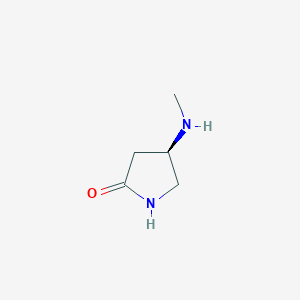molecular formula C5H10N2O B8238496 (4R)-4-(methylamino)-2-pyrrolidinone 