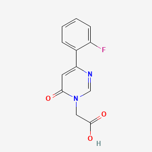 molecular formula C12H9FN2O3 B8238504 2-[4-(2-Fluorophenyl)-6-oxo-1,6-dihydropyrimidin-1-yl]acetic acid 