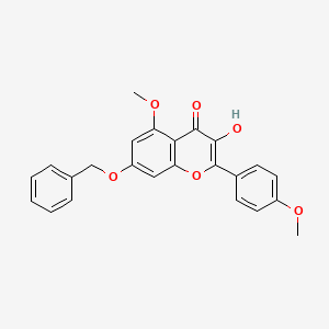molecular formula C24H20O6 B8238535 4H-1-Benzopyran-4-one, 3-hydroxy-5-methoxy-2-(4-methoxyphenyl)-7-(phenylmethoxy)- 