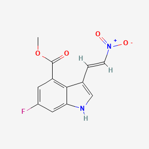 molecular formula C12H9FN2O4 B8238545 (E)-Methyl 6-fluoro-3-(2-nitrovinyl)-1H-indole-4-carboxylate 