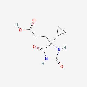3-(4-Cyclopropyl-2,5-dioxoimidazolidin-4-yl)propanoic acid