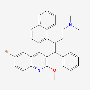 molecular formula C32H29BrN2O B8238568 (Z)-4-(6-Bromo-2-methoxyquinolin-3-yl)-N,N-dimethyl-3-(naphthalen-1-yl)-4-phenylbut-3-en-1-amine 