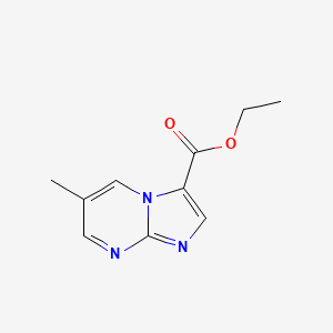 molecular formula C10H11N3O2 B8238611 6-甲基咪唑并[1,2-a]嘧啶-3-羧酸乙酯 