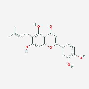 molecular formula C20H18O6 B8238658 4H-1-Benzopyran-4-one, 2-(3,4-dihydroxyphenyl)-5,7-dihydroxy-6-(3-methyl-2-buten-1-yl)- 