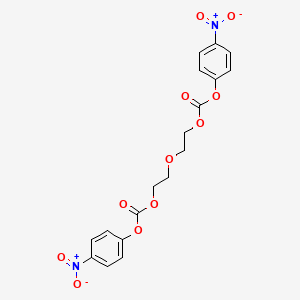 molecular formula C18H16N2O11 B8238688 Bis(4-nitrophenyl) (oxybis(ethane-2,1-diyl)) bis(carbonate) 