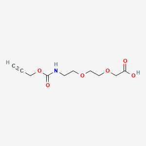 molecular formula C10H15NO6 B8238732 2-[2-[2-(Prop-2-ynoxycarbonylamino)ethoxy]ethoxy]acetic acid 