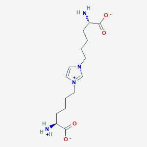 molecular formula C15H26N4O4 B8238737 6-{1-[(5s)-5-Ammonio-6-oxido-6-oxohexyl]imidazolium-3-yl}-l-norleucinate 