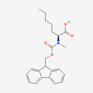 molecular formula C23H27NO4 B8238748 Fmoc-(S)-2-(methylamino)heptanoic acid 