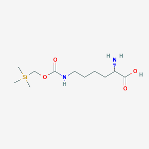 (2S)-2-azanyl-6-(trimethylsilylmethoxycarbonylamino)hexanoic acid