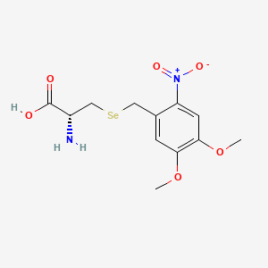 molecular formula C12H16N2O6Se B8238793 (2R)-2-amino-3-[(4,5-dimethoxy-2-nitrophenyl)methylselanyl]propanoic acid 