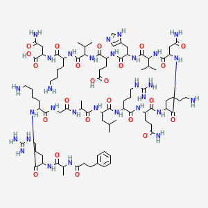 molecular formula C87H146N30O23 B8238828 H-Arg-phe-ala-arg-lys-gly-ala-leu-arg-gln-lys-asn-val-his-glu-val-lys-asn-OH 