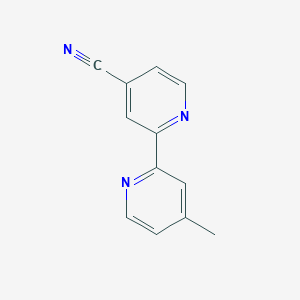 molecular formula C12H9N3 B8238847 4'-Methyl-[2,2'-bipyridine]-4-carbonitrile 