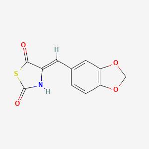 molecular formula C11H7NO4S B8238851 (4Z)-4-(1,3-benzodioxol-5-ylmethylidene)-1,3-thiazolidine-2,5-dione 