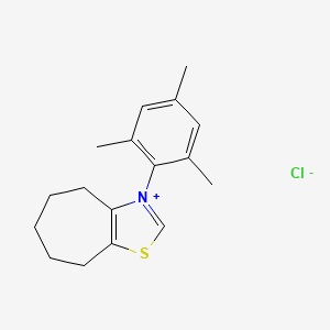 molecular formula C17H22ClNS B8238879 3-Mesityl-5,6,7,8-tetrahydro-4H-cyclohepta[d]thiazol-3-ium chloride 