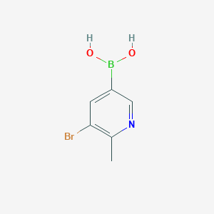 molecular formula C6H7BBrNO2 B8238890 (5-Bromo-6-methylpyridin-3-yl)boronic acid CAS No. 2225178-09-4