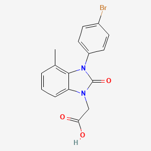 molecular formula C16H13BrN2O3 B8238967 2-(3-(4-Bromophenyl)-4-methyl-2-oxo-2,3-dihydro-1H-benzo[d]imidazol-1-yl)acetic acid 