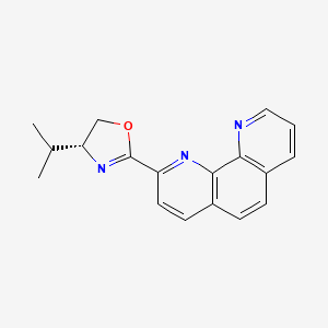 molecular formula C18H17N3O B8238981 (R)-4-Isopropyl-2-(1,10-phenanthrolin-2-yl)-4,5-dihydrooxazole 