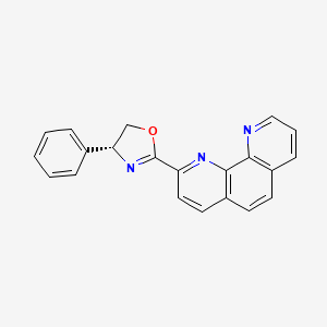 molecular formula C21H15N3O B8238984 (R)-2-(1,10-Phenanthrolin-2-yl)-4-phenyl-4,5-dihydrooxazole 