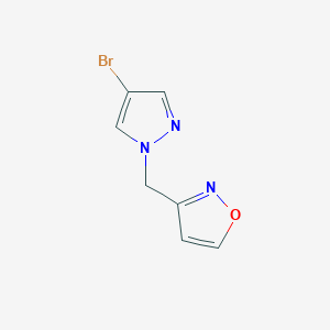molecular formula C7H6BrN3O B8239029 3-((4-Bromo-1H-pyrazol-1-yl)methyl)isoxazole 