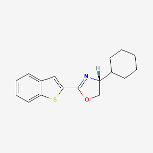 molecular formula C17H19NOS B8239054 (R)-2-(Benzo[b]thiophen-2-yl)-4-cyclohexyl-4,5-dihydrooxazole 
