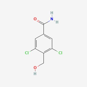 molecular formula C8H7Cl2NO2 B8239055 3,5-Dichloro-4-(hydroxymethyl)benzamide 