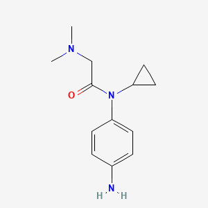 molecular formula C13H19N3O B8239098 N-(4-Aminophenyl)-N-cyclopropyl-2-(dimethylamino)acetamide 