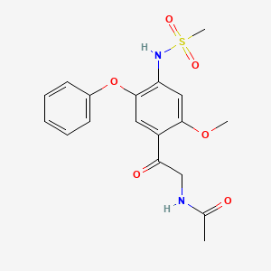 molecular formula C18H20N2O6S B8239111 N-(2-(2-Methoxy-4-(methylsulfonamido)-5-phenoxyphenyl)-2-oxoethyl)acetamide 