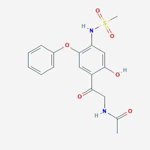 molecular formula C17H18N2O6S B8239113 N-(2-(2-Hydroxy-4-(methylsulfonamido)-5-phenoxyphenyl)-2-oxoethyl)acetamide CAS No. 149457-04-5