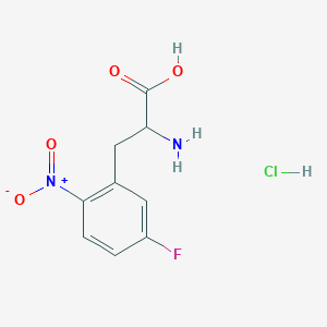 molecular formula C9H10ClFN2O4 B8239179 2-Amino-3-(5-fluoro-2-nitrophenyl)propanoic acid hcl 