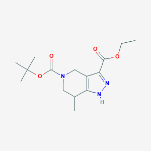 5-(tert-butyl) 3-ethyl 7-methyl-1,4,6,7-tetrahydro-5H-pyrazolo[4,3-c]pyridine-3,5-dicarboxylate