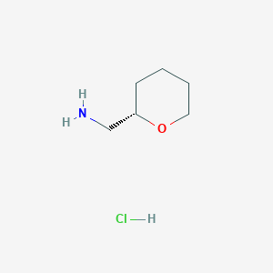 molecular formula C6H14ClNO B8239231 (S)-(tetrahydro-2H-pyran-2-yl)methanamine hydrochloride 