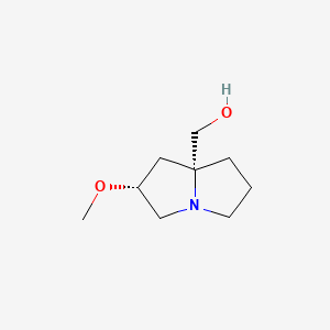 molecular formula C9H17NO2 B8239243 [rel-(2R,8R)-2-methoxy-1,2,3,5,6,7-hexahydropyrrolizin-8-yl]methanol 