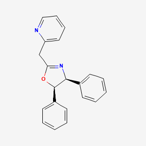 molecular formula C21H18N2O B8239276 (4S,5R)-4,5-Diphenyl-2-(pyridin-2-ylmethyl)-4,5-dihydrooxazole 