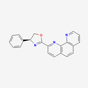 molecular formula C21H15N3O B8239318 (S)-2-(1,10-Phenanthrolin-2-yl)-4-phenyl-4,5-dihydrooxazole 