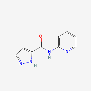 molecular formula C9H8N4O B8239338 N-(吡啶-2-基)-1H-吡唑-3-甲酰胺 