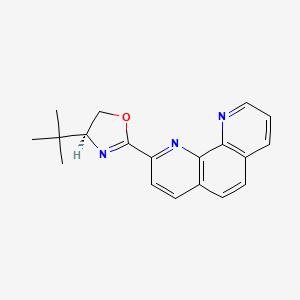molecular formula C19H19N3O B8239384 (S)-4-(tert-Butyl)-2-(1,10-phenanthrolin-2-yl)-4,5-dihydrooxazole 