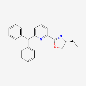 molecular formula C23H22N2O B8239391 (R)-2-(6-Benzhydrylpyridin-2-yl)-4-ethyl-4,5-dihydrooxazole 
