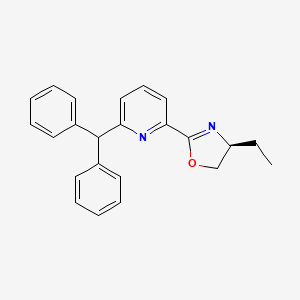 molecular formula C23H22N2O B8239412 (S)-2-(6-Benzhydrylpyridin-2-yl)-4-ethyl-4,5-dihydrooxazole 