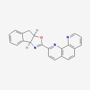 molecular formula C22H15N3O B8239425 (3aS,8aR)-2-(1,10-Phenanthrolin-2-yl)-3a,8a-dihydro-8H-indeno[1,2-d]oxazole 