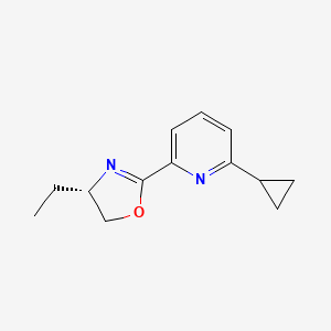 molecular formula C13H16N2O B8239434 (S)-2-(6-Cyclopropylpyridin-2-yl)-4-ethyl-4,5-dihydrooxazole 
