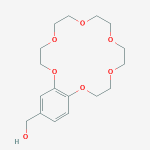 molecular formula C17H26O7 B8239461 (2,3,5,6,8,9,11,12,14,15-Decahydrobenzo[b][1,4,7,10,13,16]hexaoxacyclooctadecin-18-yl)methanol 