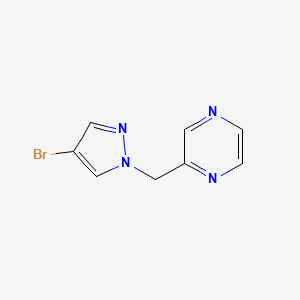 molecular formula C8H7BrN4 B8239462 2-((4-Bromo-1H-pyrazol-1-yl)methyl)pyrazine 