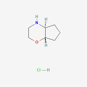 molecular formula C7H14ClNO B8239470 (4aS,7aS)-Octahydrocyclopenta[b][1,4]oxazine hydrochloride 