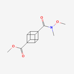 molecular formula C13H15NO4 B8239535 Methyl 4-(methoxy(methyl)carbamoyl)cubane-1-carboxylate 