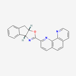 molecular formula C22H15N3O B8239545 (3aR,8aS)-2-(1,10-Phenanthrolin-2-yl)-3a,8a-dihydro-8H-indeno[1,2-d]oxazole 